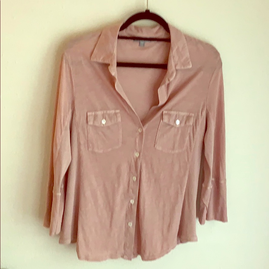 Button Up T-Shirt.